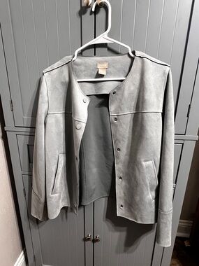 Chico's Faux Scuba Suede Jacket